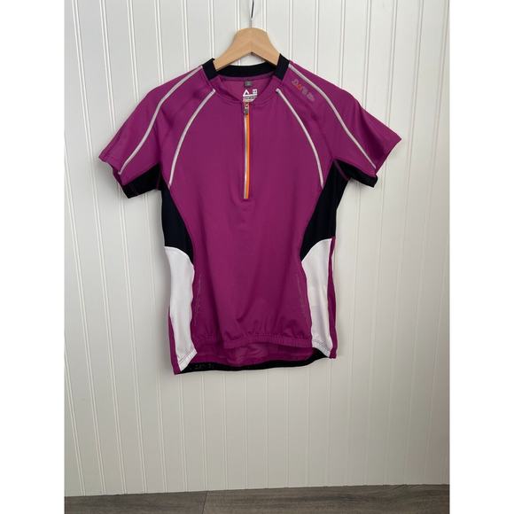 dare 2b Cyclying Jersey Women's Purple 1/4 Zip, Relfective, Bicycle, Girlie - Picture 1 of 8